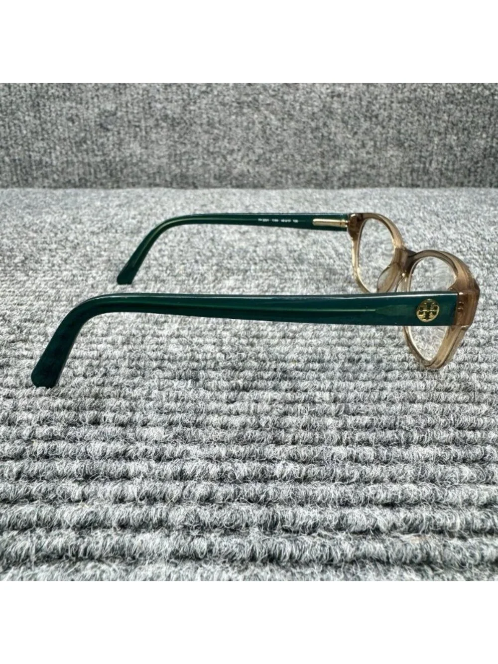 Tory Burch Ty 2031 1164 Green Tan Eyeglasses 49-17-135 FRAMES ONLY + Case